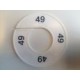 Maatring 9 cm wit/zw 49 